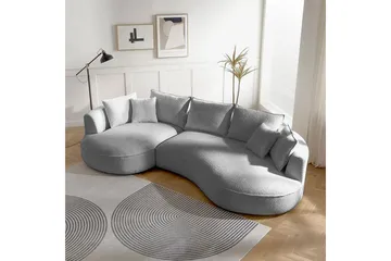 Hungirr Sofa med divan 4-personers - Grå - Møbler - Sofaer - 4 personers sofa