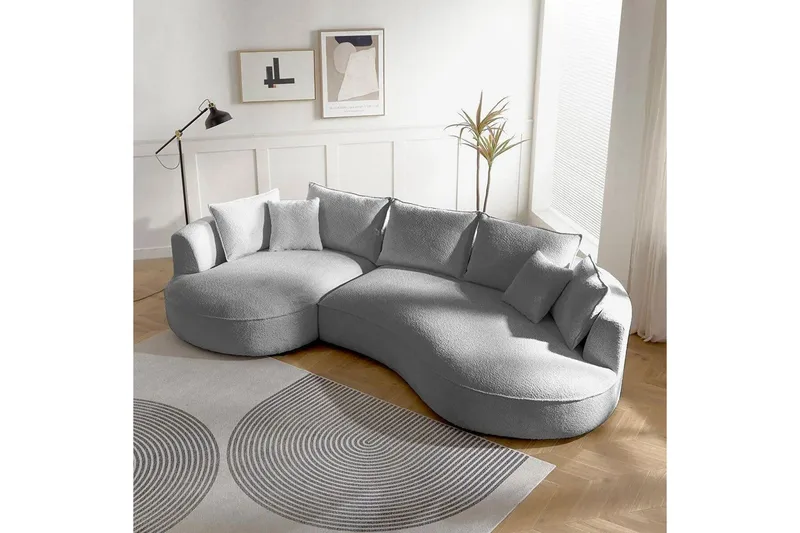 Hungirr Sofa med divan 4-personers - Grå - Møbler - Sofaer - 4 personers sofa