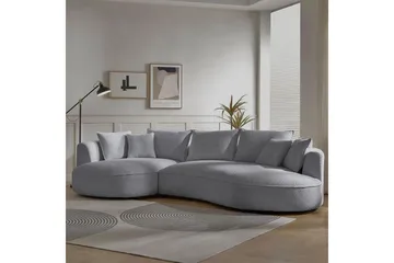Hungirr Sofa med divan 4-personers - Grå - Møbler - Sofaer - 4 personers sofa