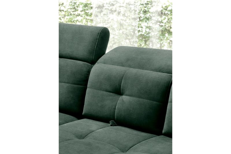 Inferne 5-personers Sofa med Chaiselong - Mørkegrøn - Møbler - Sofaer - Sofa med chaiselong