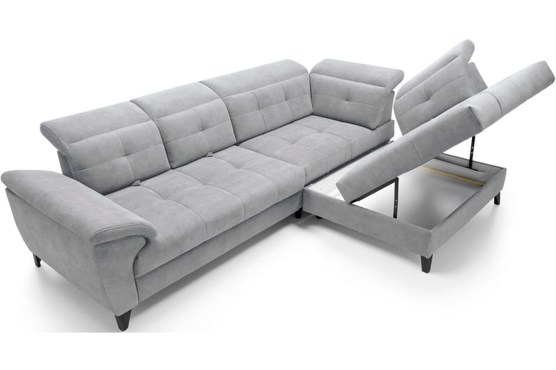 Inferne 5-personers Sofa med Chaiselong - Grå - Møbler - Sofaer - Sofa med chaiselong