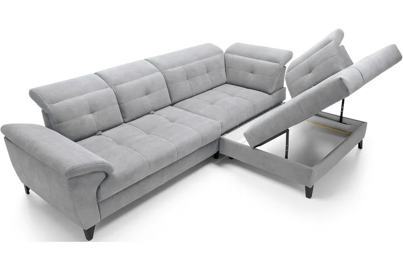 Inferne 5-personers Sofa med Chaiselong - Grå - Møbler - Sofaer - Sofa med chaiselong