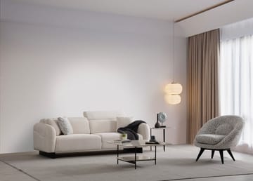 Ingang 3-personers sofa Chenille - Hvid - Møbler - Sofaer - 3 personers sofa