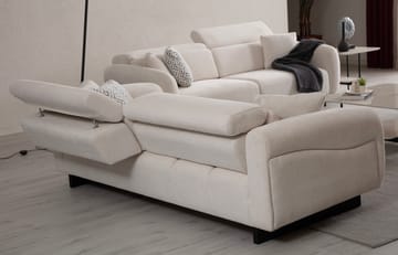 Ingang 3-personers sofa Chenille - Hvid - Møbler - Sofaer - 3 personers sofa