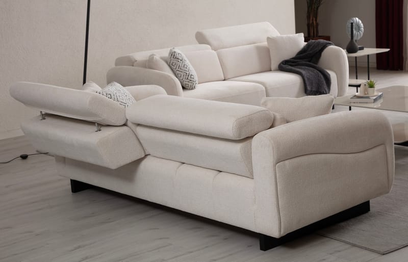 Ingang 3-personers sofa Chenille - Hvid - Møbler - Sofaer - 3 personers sofa