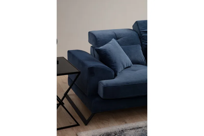 Jaraad Chaiselongsofa 3-personers - Blå - Møbler - Sofaer - Hjørnesofa - Hjørnesofa med chaiselong