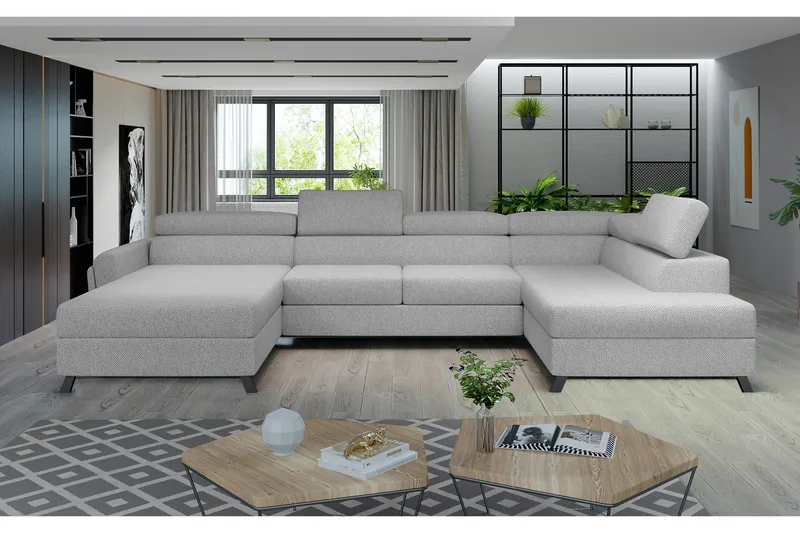 Josette U-sofa med Chaiselong Venstre, Beige