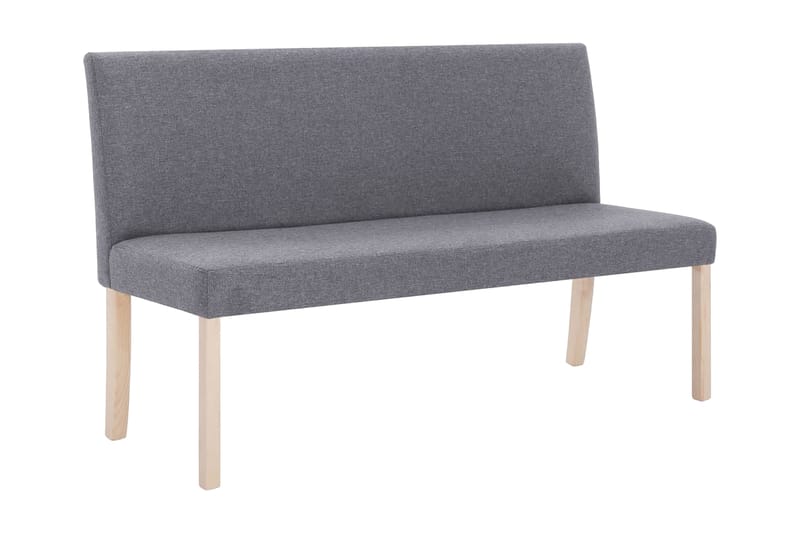 Bænk 139,5 Cm Polyester Lysegrå - Grå - Køkkensofaer