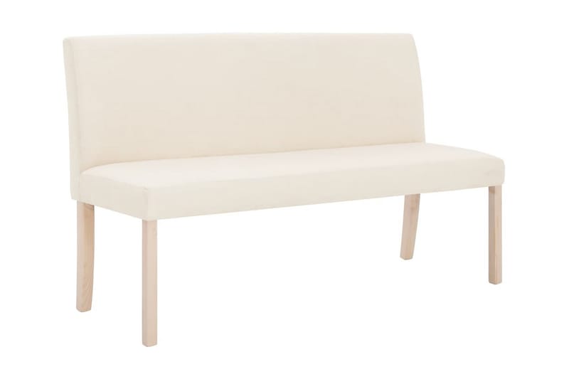 Bænk 139,5 Cm Polyester Cremefarvet - Creme - Køkkensofaer