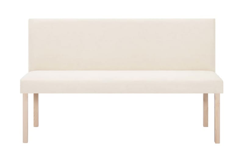 Bænk 139,5 Cm Polyester Cremefarvet - Creme - Møbler - Sofaer - Køkkensofaer