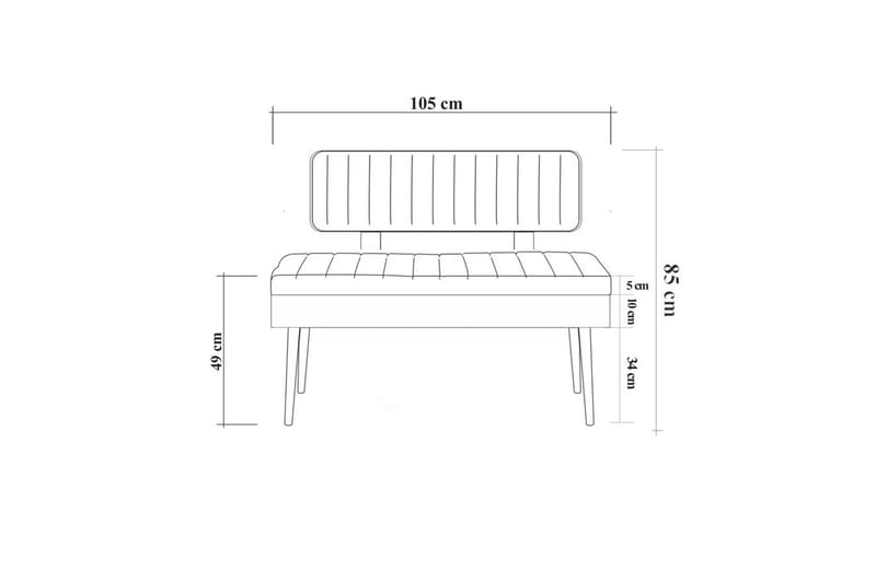 Valsot Sofa 90 cm - Brun/Grøn - Køkkensofaer