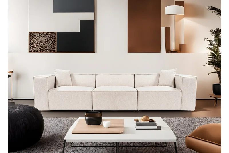 Kaolins Sofa 3-personers - Lys brun - Møbler - Sofaer - 3 personers sofa