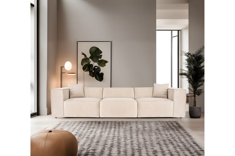 Kaolins Sofa 3-personers - Creme - Møbler - Sofaer - Modulsofaer - Komplet modulsofa
