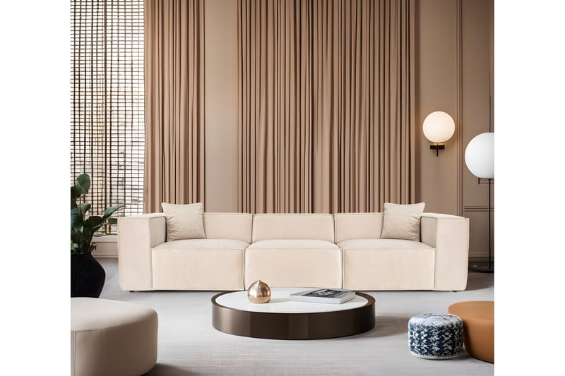 Kaolins Sofa 3-personers - Creme - Møbler - Sofaer - Modulsofaer - Komplet modulsofa
