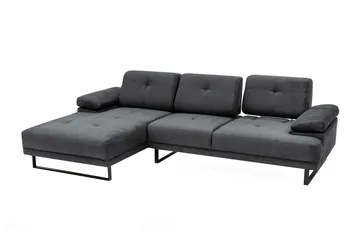 Kitimat 3-personers Venstrevendt L-formet Sofa med Chaiselong 274 cm i Stof - Grå - Møbler - Sofaer - Sofa med chaiselong