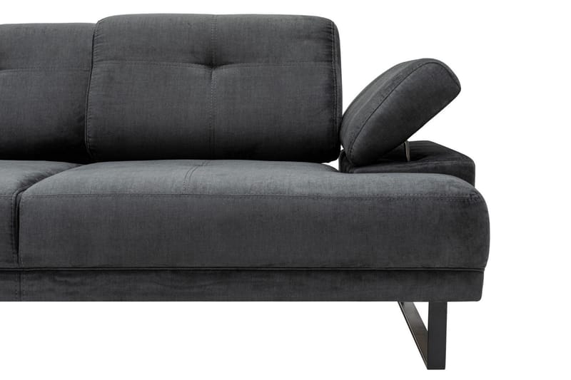 Kitimat 3-personers Venstrevendt L-formet Sofa med Chaiselong 274 cm i Stof - Grå - Møbler - Sofaer - Sofa med chaiselong