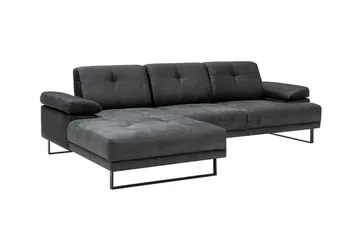 Kitimat 3-personers Venstrevendt L-formet Sofa med Chaiselong 274 cm i Stof - Grå - Møbler - Sofaer - Sofa med chaiselong