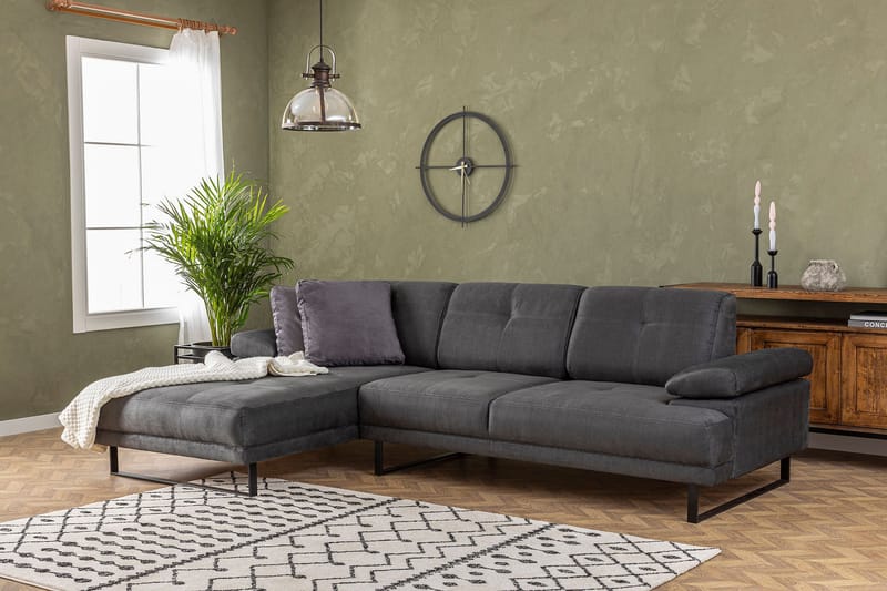 Kitimat Chaiselongsofa 3-personers - Antracit - Møbler - Sofaer - Sofa med chaiselong