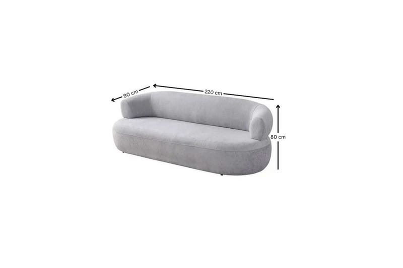 Kollumber Sofa 3-personers - Grå - Møbler - Sofaer - 3 personers sofa