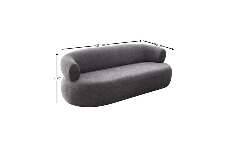Kollumber Sofa 3-personers - Mørkegrå - Møbler - Sofaer - 3 personers sofa