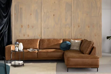Akron 2,5-personers Sofa med Chaiselong Højre Læder - Møbler - Sofaer - Lædersofaer