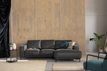 Akron 2-pers. Sofa med Diva højre bondedlæder - Møbler - Sofaer - Lædersofaer