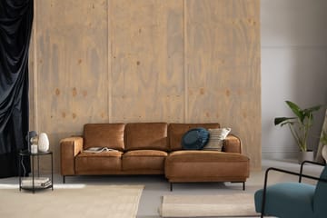 Akron 2-pers. Sofa med Diva højre bondedlæder - Møbler - Sofaer - Lædersofaer