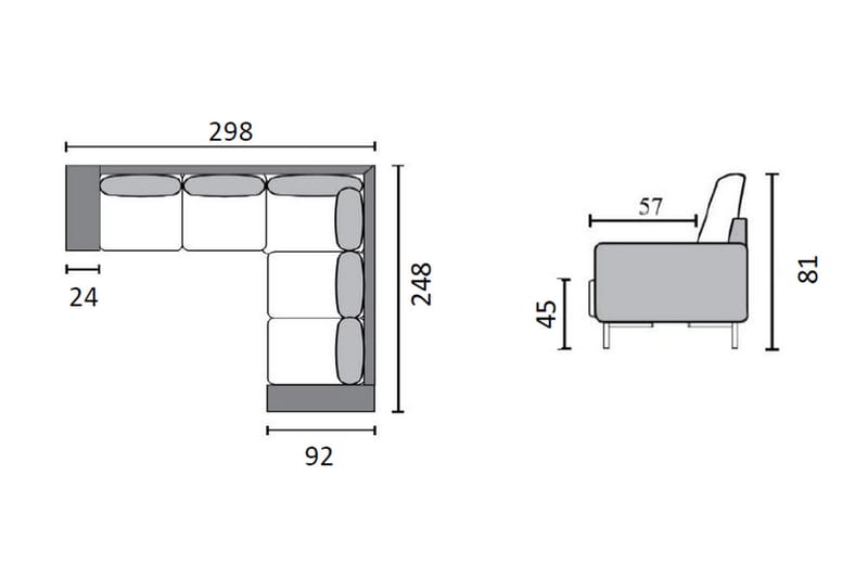 Akron hjørnesofa bonded læder - Møbler - Sofaer - Lædersofaer