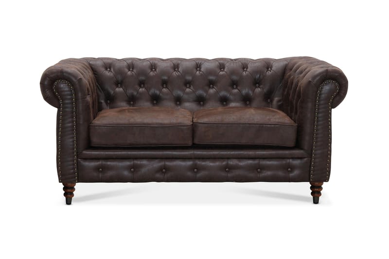 Cambridge 2-pers Sofa - Brun - Lædersofaer - 2 personers sofa - Chesterfield sofaer