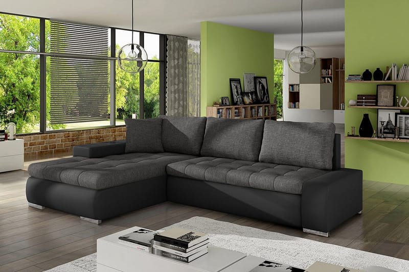 Cerys Sovesofa med diva 265x185x85 cm - Møbler - Sofaer - Lædersofaer