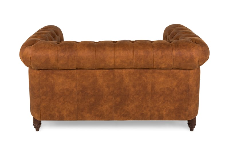 Chesterfield Deluxe 2-pers Sofa - Cognac - Lædersofaer - 2 personers sofa - Chesterfield sofaer