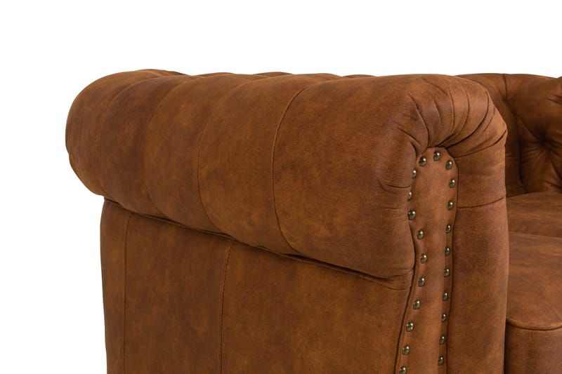 Chesterfield Deluxe 2-pers Sofa - Cognac - Lædersofaer - 2 personers sofa - Chesterfield sofaer