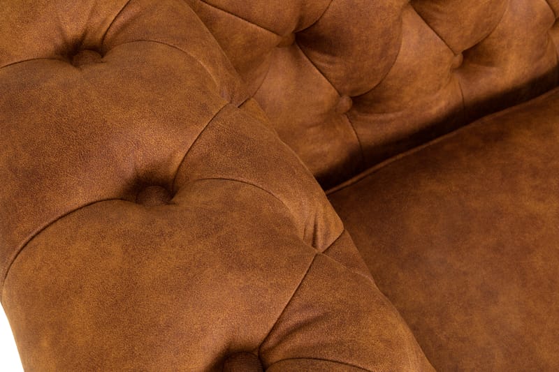 Chesterfield Deluxe 2-pers Sofa - Cognac - Lædersofaer - 2 personers sofa - Chesterfield sofaer