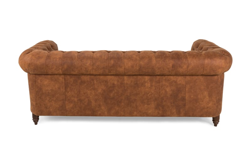 Chesterfield Deluxe 3-pers Sofa - Cognac - Lædersofaer - Chesterfield sofaer - 3 personers sofa