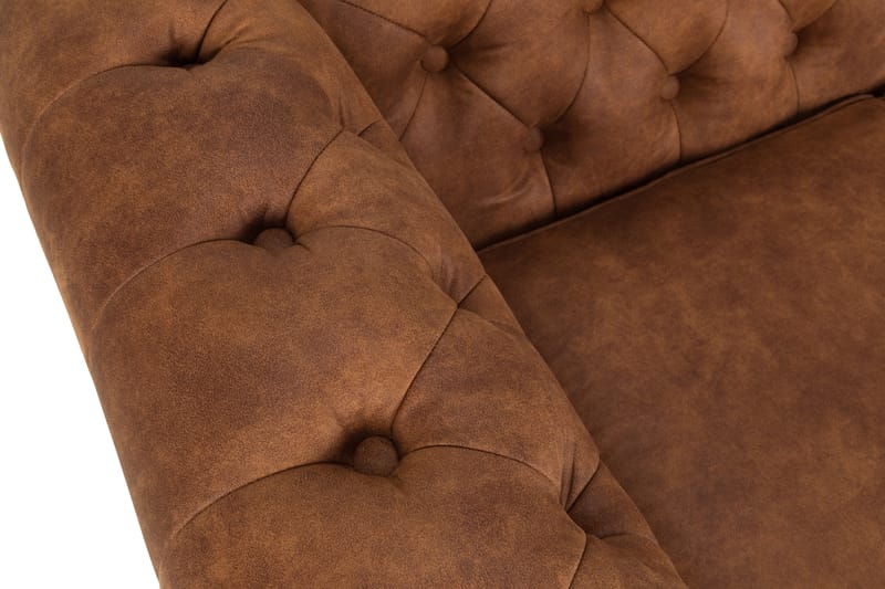 Chesterfield Deluxe 3-pers Sofa - Cognac - Lædersofaer - Chesterfield sofaer - 3 personers sofa