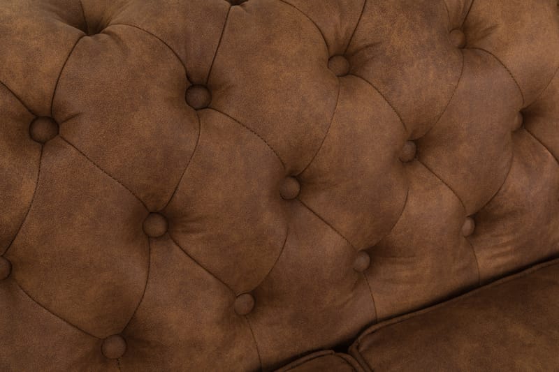 Chesterfield Deluxe 3-pers Sofa - Cognac - Lædersofaer - Chesterfield sofaer - 3 personers sofa