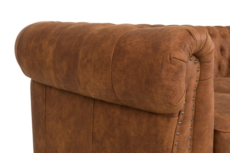 Chesterfield Deluxe 3-pers Sofa - Cognac - Lædersofaer - Chesterfield sofaer - 3 personers sofa