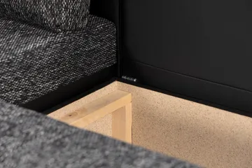 Cillo U-Sovesofa Vendbar Kunstlæder - Sort/Mørkegrå - Møbler - Sofaer - Lædersofaer