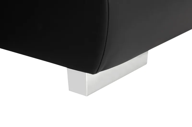 Cillo U-Sovesofa Vendbar Kunstlæder - Sort/Mørkegrå - Møbler - Sofaer - Lædersofaer