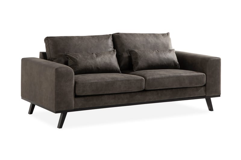 Copenhagen 2-personers Sofa i Kunstlæder - Mørkegrå - Møbler - Sofaer - Lædersofaer