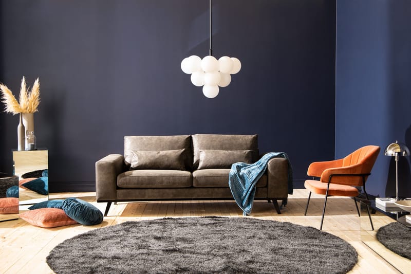 Copenhagen 2-personers Sofa i Kunstlæder - Mørkegrå - Møbler - Sofaer - Lædersofaer