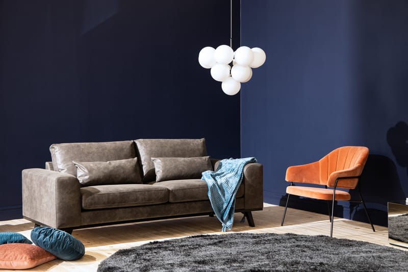 Copenhagen 2-personers Sofa i Kunstlæder - Mørkegrå - Møbler - Sofaer - Lædersofaer