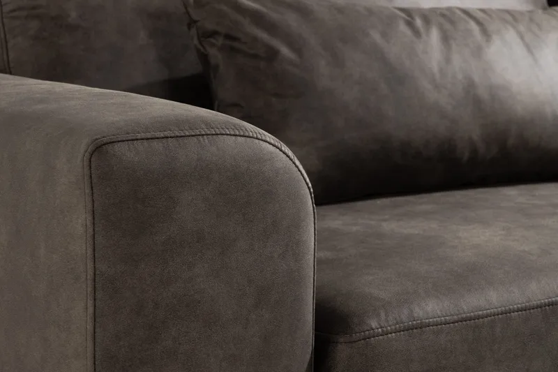 Copenhagen 3-personers Sofa i Kunstlæder - Mørkegrå - Møbler - Sofaer - Lædersofaer