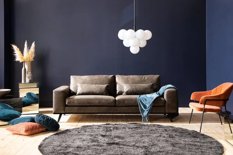 Copenhagen 3-personers Sofa i Kunstlæder - Mørkegrå - Møbler - Sofaer - Lædersofaer