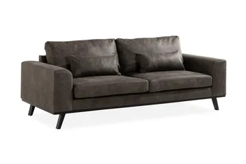 Copenhagen 3-personers Sofa i Kunstlæder - Mørkegrå - Møbler - Sofaer - Lædersofaer