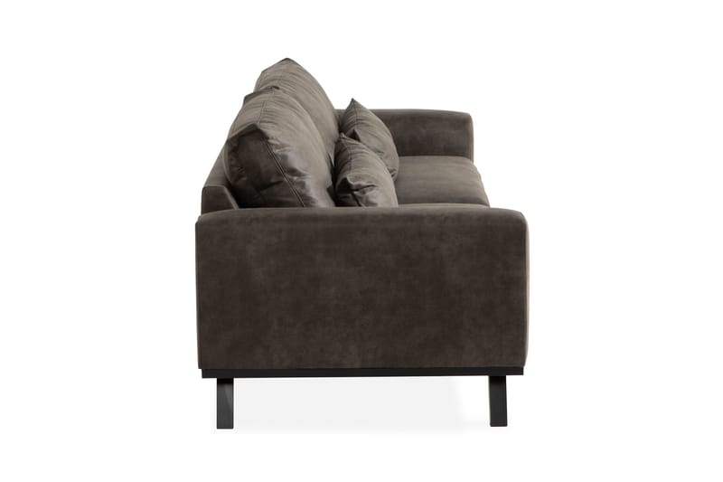 Copenhagen 4-personers Sofa i Kunstlæder - Mørkegrå - Møbler - Sofaer - Lædersofaer