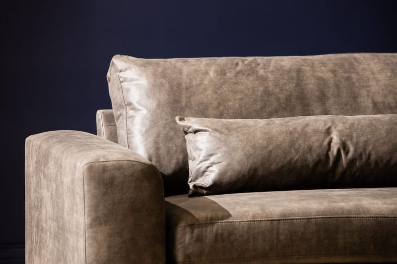 Copenhagen 4-personers Sofa i Kunstlæder - Mørkegrå - Møbler - Sofaer - Lædersofaer