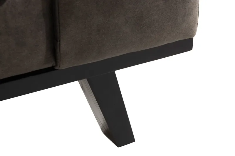 Copenhagen 4-personers Venstrevendt L-formet Divansofa i Kunstlæder - Mørkegrå - Møbler - Sofaer - Lædersofaer