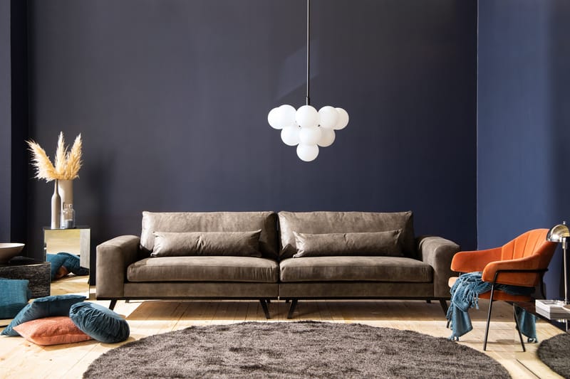 Copenhagen 4-personers Sofa i Kunstlæder - Mørkegrå - Møbler - Sofaer - Lædersofaer