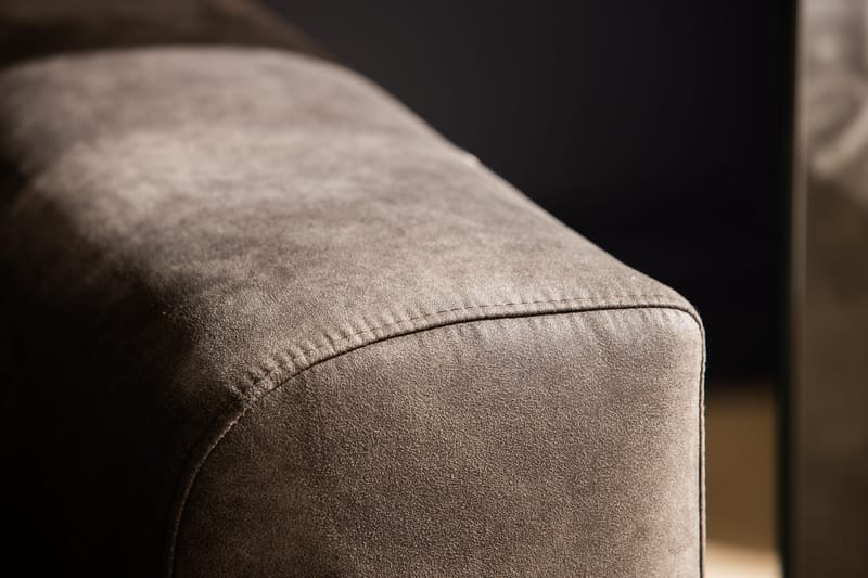 Copenhagen 5-personers Venstrevendt U-formet Sofa med Divan og Chaiselong i Kunstlæder - Mørkegrå - Møbler - Sofaer - Lædersofaer